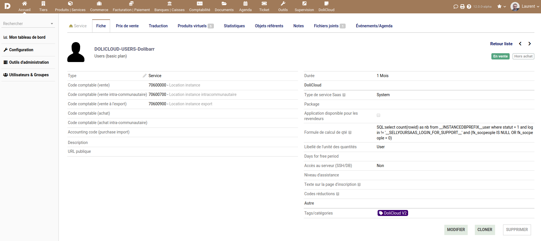 Example to setup a metric for pay per user in Sell-Your-SaaS